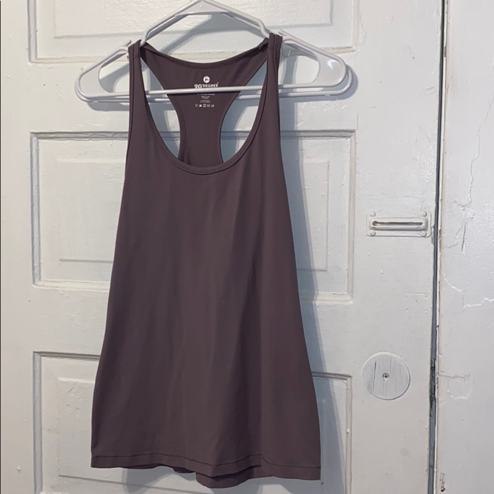 Dusty Rose razor back tank top